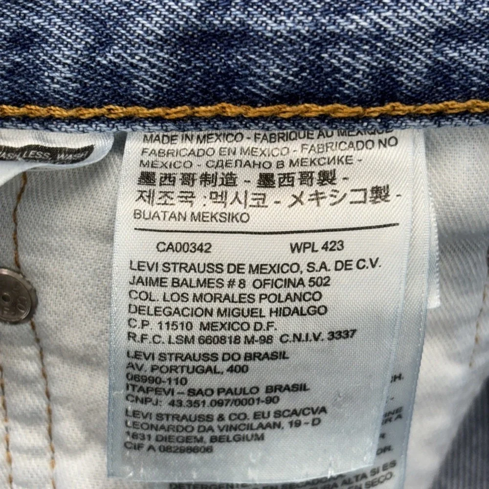 Levi's 550 jeans mens 40x30 light wash straight Leg Blue Denim‎ Biker Workwear